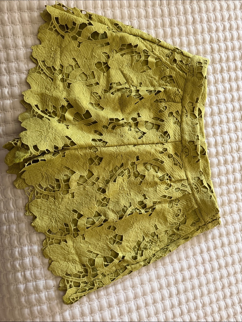 Umgee Olive Green Lace-Trim Top